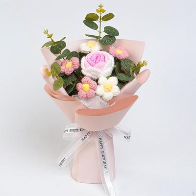 Häkeln Sie Blumenstrauß handgemachte gestrickte Home Decor konserviert Muttertagsgeschenk für