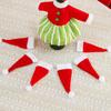 Christmas Decorations Mini Christmas Hat New Velvet Hat Knife And Fork Set Wine Bottle Decoration