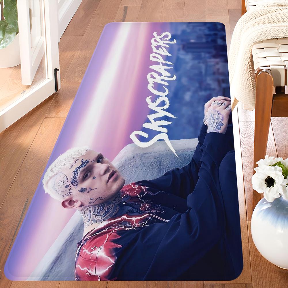 Rapper Lil P-Peep Fußmatte Rechteckig Rutschfest Zuhause Weich Badematte Vordertür Innen Außen Matte Hoteldekor Matte