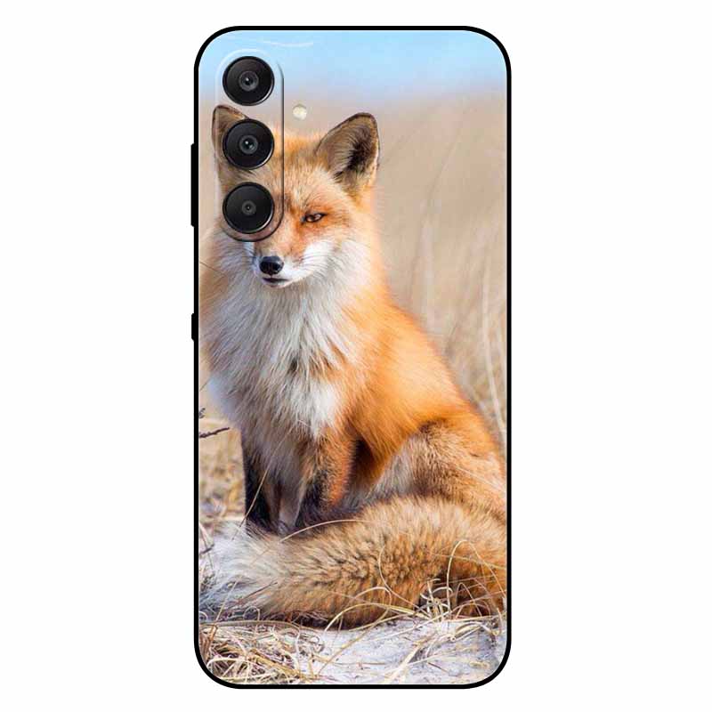 For Samsung A17 5G Case Black Silicone Soft Fashion Animal Back Cover For Samsung Galaxy A17 5G TPU Coque Cute Protective Bumper