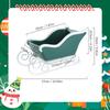 Christmas Sleigh Table Ornament,Server Gift,Candy Bowl Storage Basket Sled Shaped Bin for Holiday Farmhouse Home Present Mantle