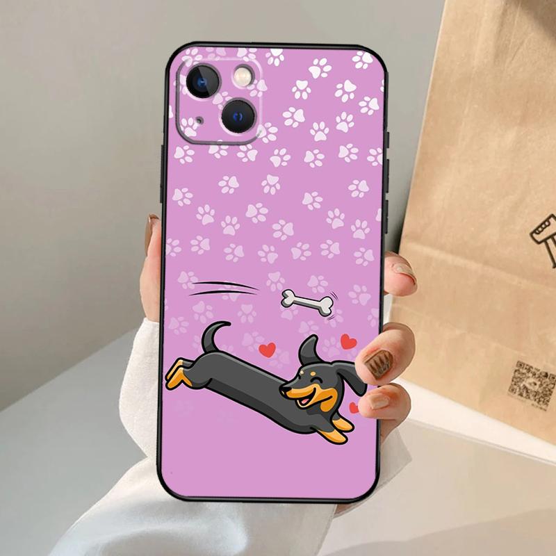 

Чехол для телефона таксы Для iPhone 16 15 14 11 12 13 Pro Max Mini Plus X XS Max XR Чехол Coque iPhone 11 Pro