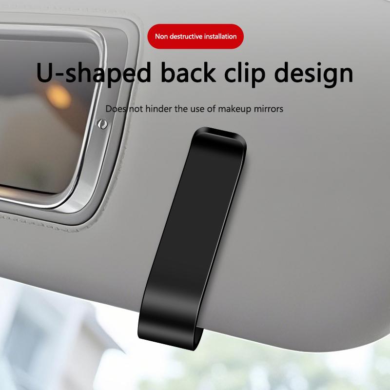 Clip per occhiali da auto, clip per biglietti e tessere per Porsche 911 Taycan Panamera Cayenne Boxster Cayman, accessorio porta occhiali per parasole auto