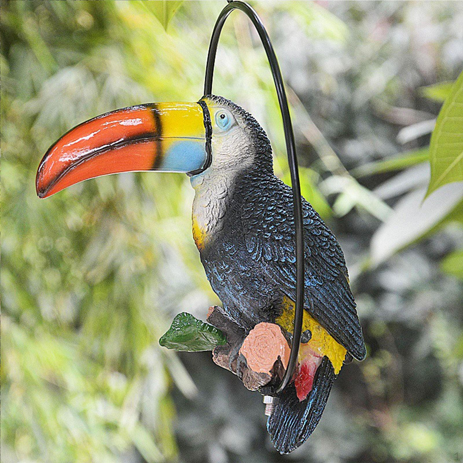

Скульптура из дерева тукан, садовая статуэтка, фигурка для крыльца, двора, улицы With ring