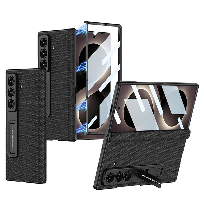 New Samsung Z Fold8 Ultra Leather Folding Phone Case—Stylish, Minimalist Hinge Protection. Douyin-Inspired Design.