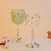 Hand Made Goblet Glass Cup with Colorful Candy Dots Cocktail Glass Juice Dessert Water Cup Wine Glass Drinkware Heat Resistant