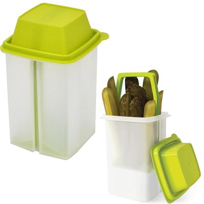 Reusable Pickle Container with Strainer Mess-Free Storage with Lid Pickle Jar Pickle Holder BPA Free Jalapeno Container