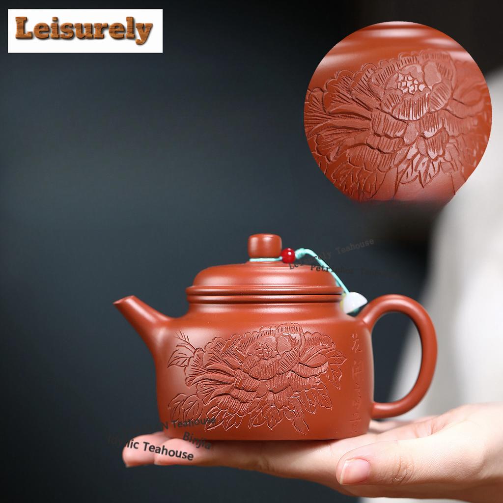 250ml Authentic Yixing Purple Clay Teapots Famous Master Handmade De Zhong Pot Raw Ore Zhu Mud Kettle Zisha Tea Set Supplies