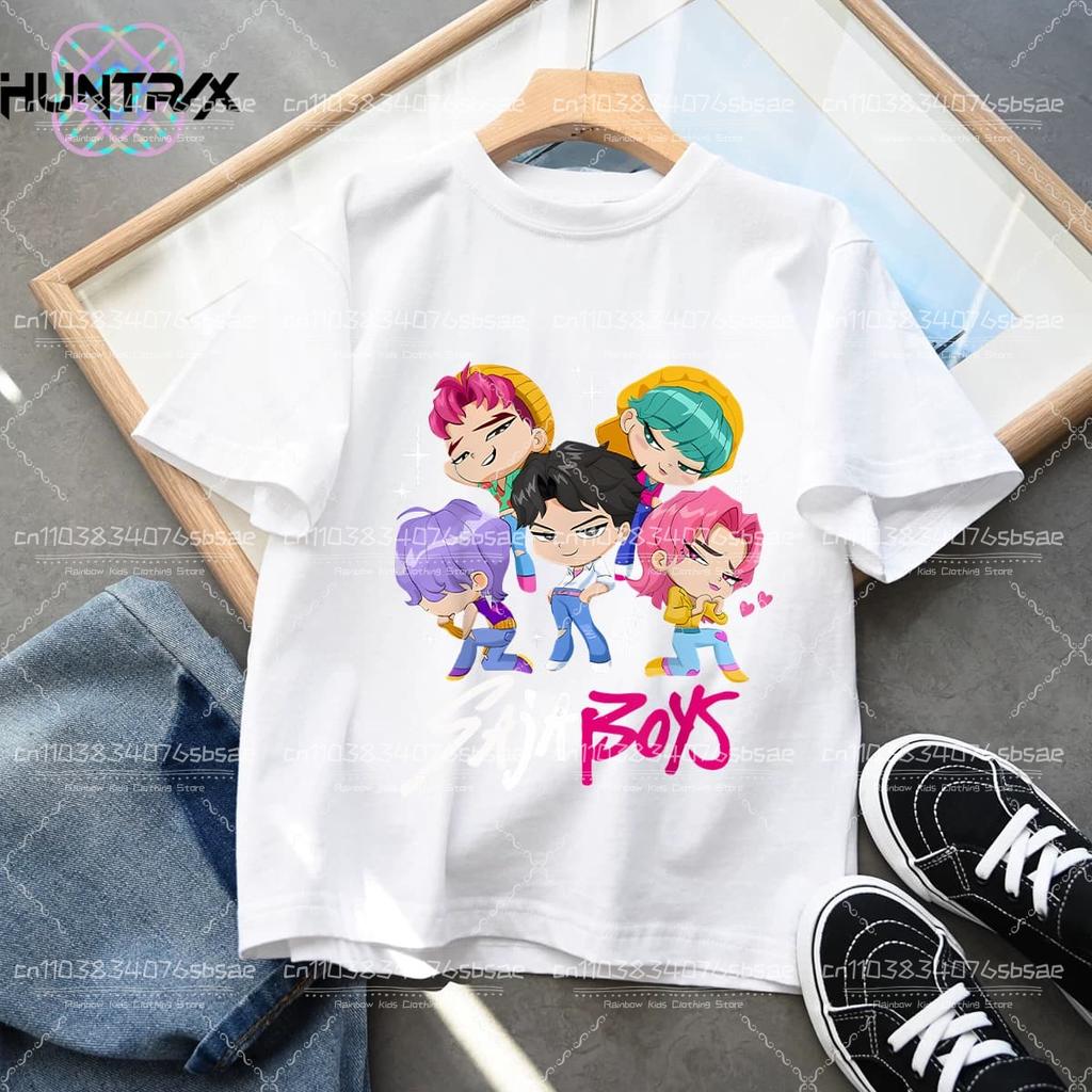 Hunte Cartoon Tee Shirt Harajuku Cool Kids T-shirts Cotton Summer Tops Outfits Gift Baby Girl Boy Clothes