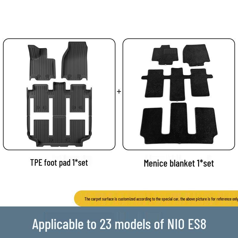 Nio ES8 (2023-2026) TPE Mats: Floor, Trunk Liner, & Seat Back Protector