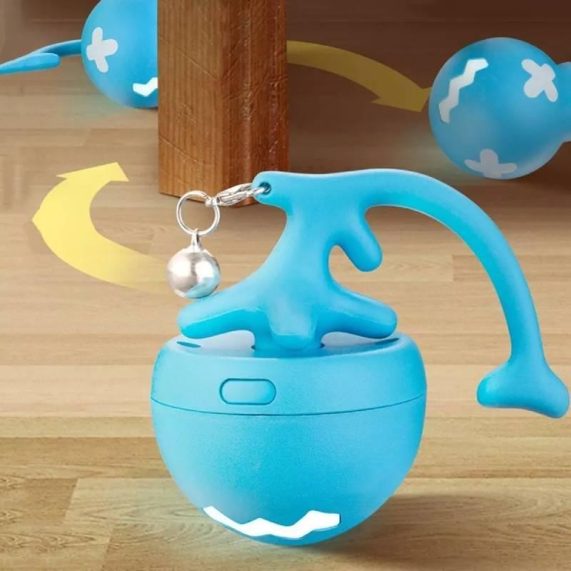 Interactive Led Light Up Fishbone Cat Rolling Ball Toy For Engaging Pet Playtime