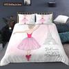 Cartoon Bedding Set For Kids Children Crib Danceing Girl Duvet Cover Set & Pillowcase Edredones Niños Princess Quilt Cover