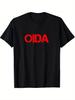 Unisex Oida Austria Funny Saying TShirt Austrian Themed Gift with Oida Print Distressed Lettering Casual Round Neck Short