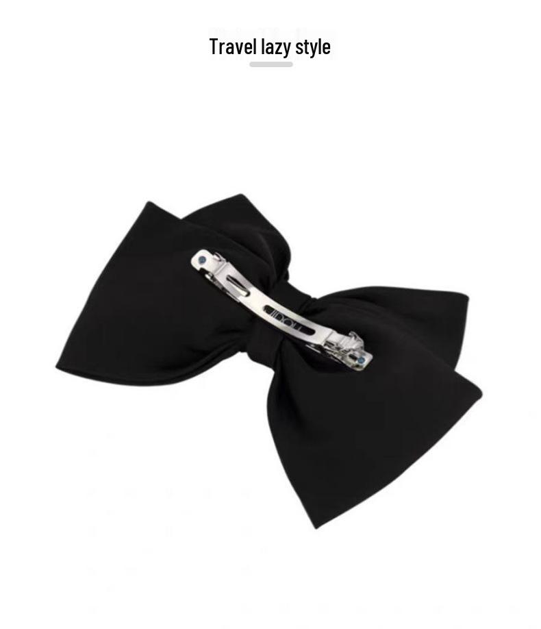 Satin Bow Spring Clip: Elegant Large Hair Accessory for 2023