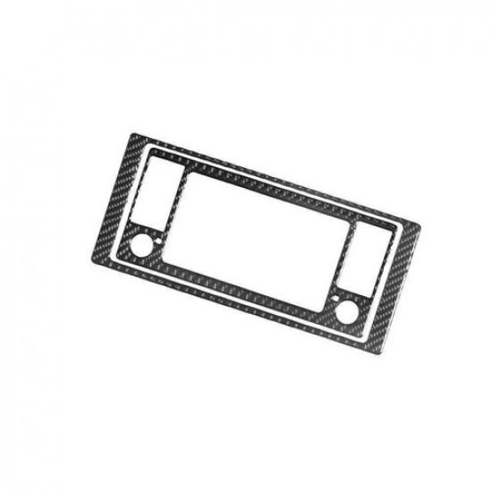 2Pcs Carbon Fiber Center Control Panel Cover Trim Type A For BMW X5 2000-2006