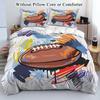 American Football Bedding Set Soft Polyester Duvet Cover Set Quilt Cover With Pillowcase For Bedroom Decor Rugby Birthday Gifts
