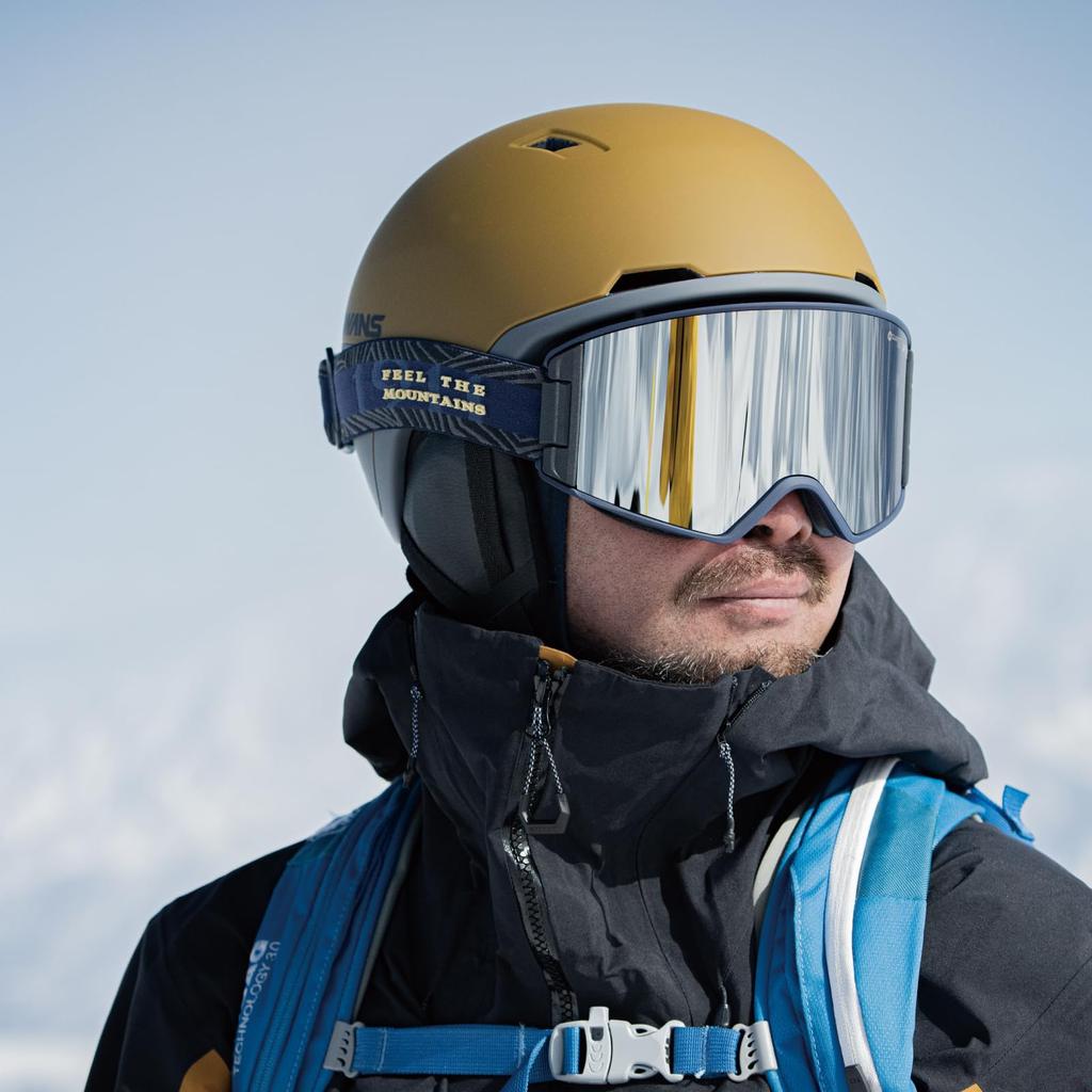 SWANS Ski Snowboard Helmet for Adults P1 Smoke x Yellow M Size HSF-241 SM/Y (53cm-57cm)