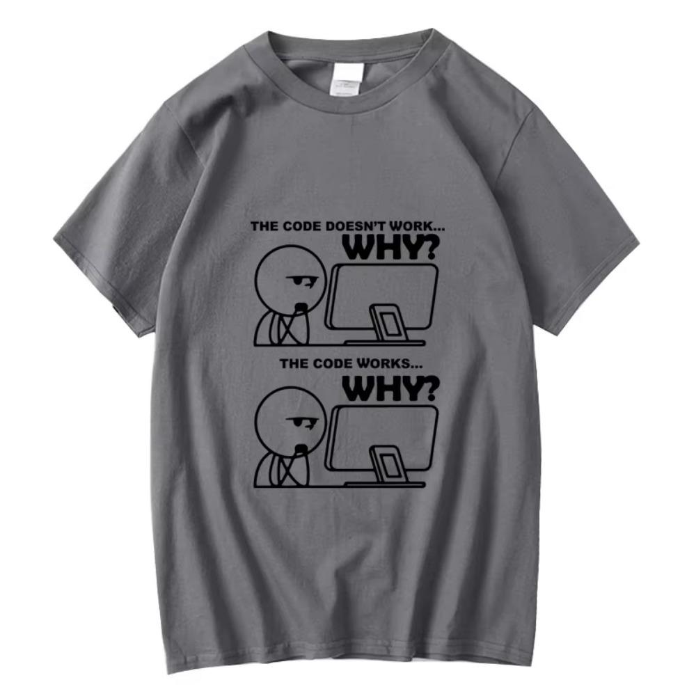 Plus Size T-shirt  funny programmer Print summer Women o-neck cool t shirt for men short sleeve t-shirt Men tees