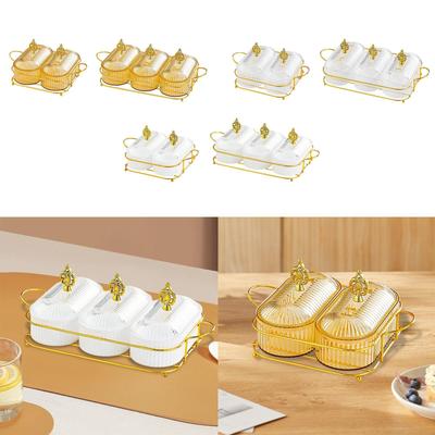 Dry Fruit Tray with Lid Snacks Dish Divided Serving Platter Appetizer Plate for Party Kitchen Dining Room Living Room Cookies