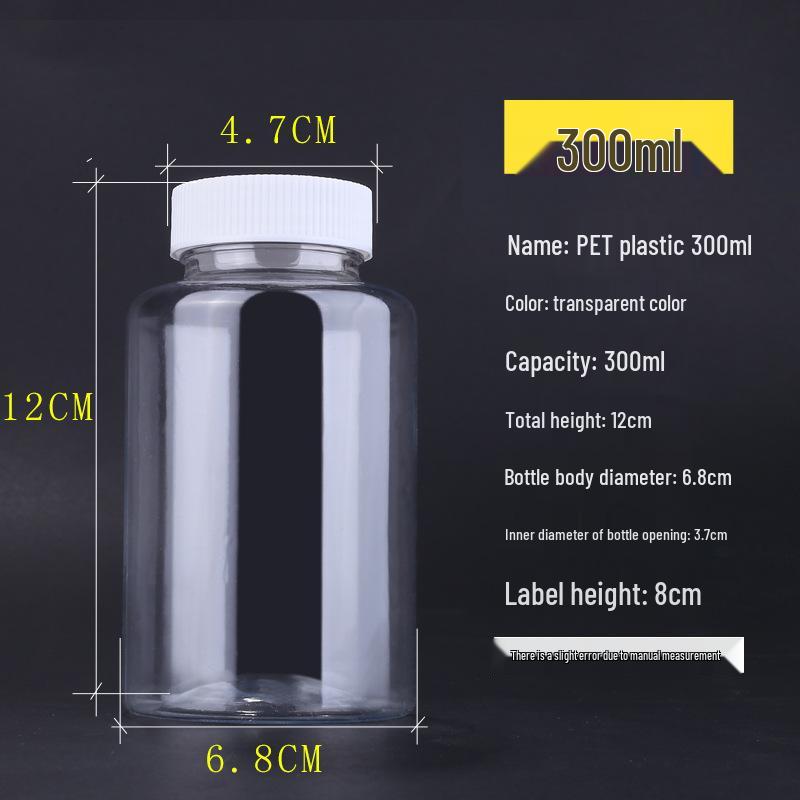 Clear Plastic Wide-Mouth Bottle for Liquid/Solid/Powder Storage, Bead Organizer, Medicine Container, 30ml.
