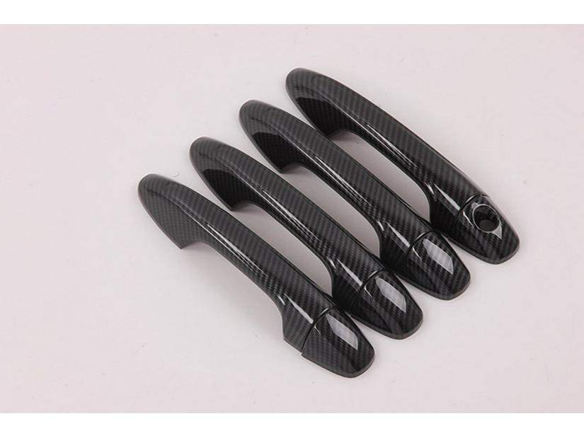 2019 Yaris Czarny Karbonowy Nakładka Klamki Drzwi