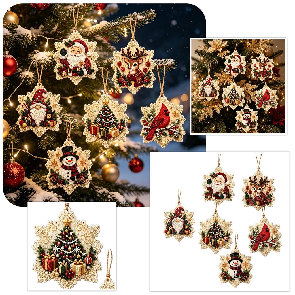 6 Sets 2D Pendant Kit, DIY Hanging Ornaments for Crafts