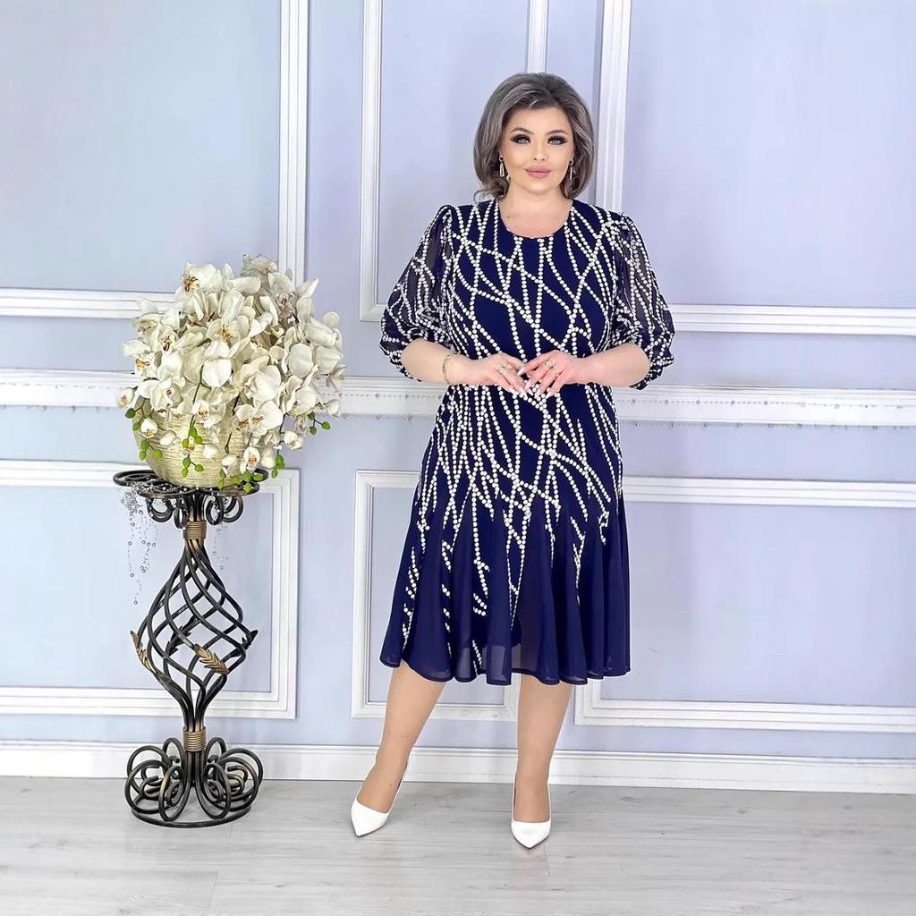 2025 European & American Print Dress for Women