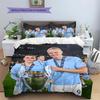 Erling Haaland & Phil Foden Pattern Bedding Home Decoration Birthday Gift ( 1 duvet cover + 2 pillowcase, without core),fan merchandise.