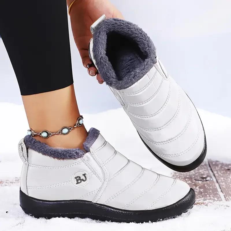 Mode Stiefel für Herren Damen 2026Winter Plüsch Warme Stiefeletten Outdoor Rutschfeste Schneestiefel Unisex Baumwollschuhe Slipper Winter Baumwollstiefel