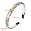 Handmade Beaded Headband Thin Cross Colorful Bead Braided Hairband Hair Rope Women Hair Accessories