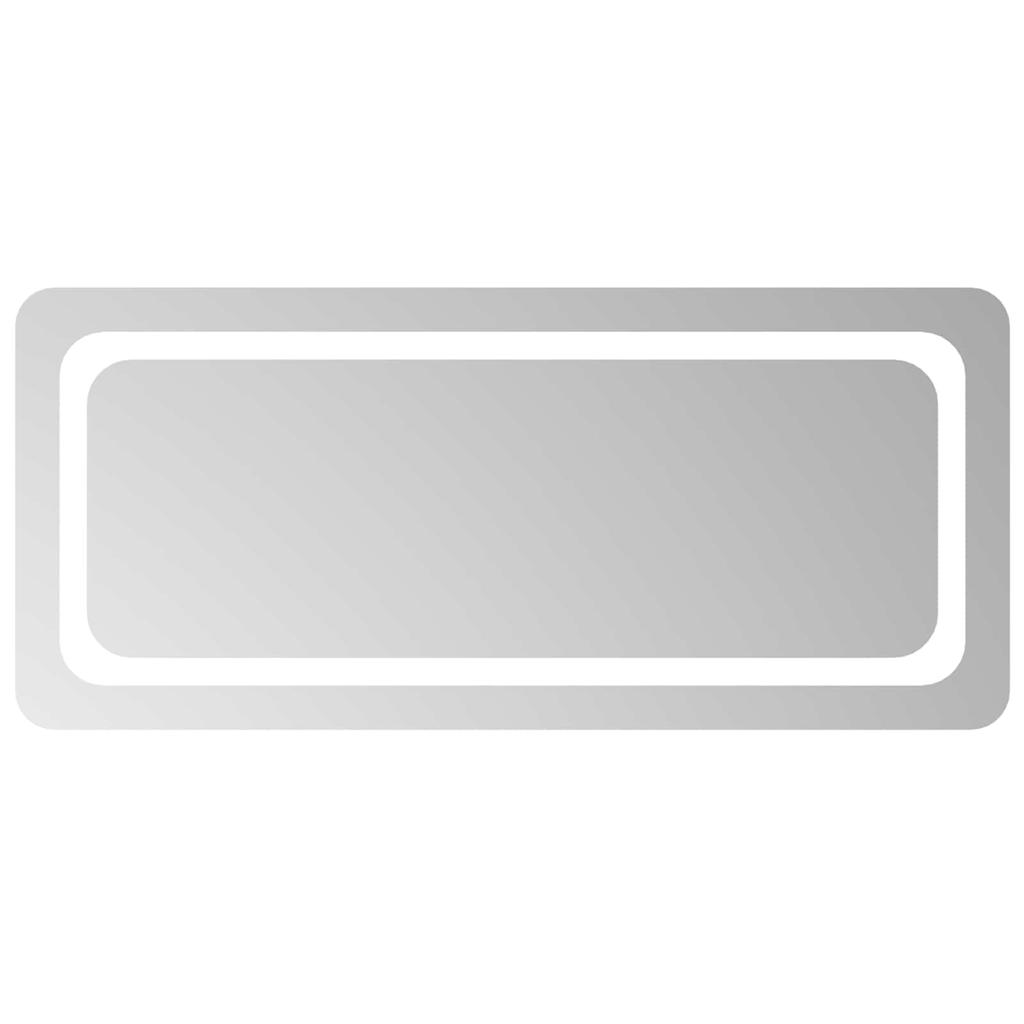 LED Bathroom Mirror Transparent 90 x 40 cm Tempered Glass