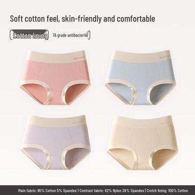 Fenteng Women's Pure Cotton Mid-Waist Briefs
