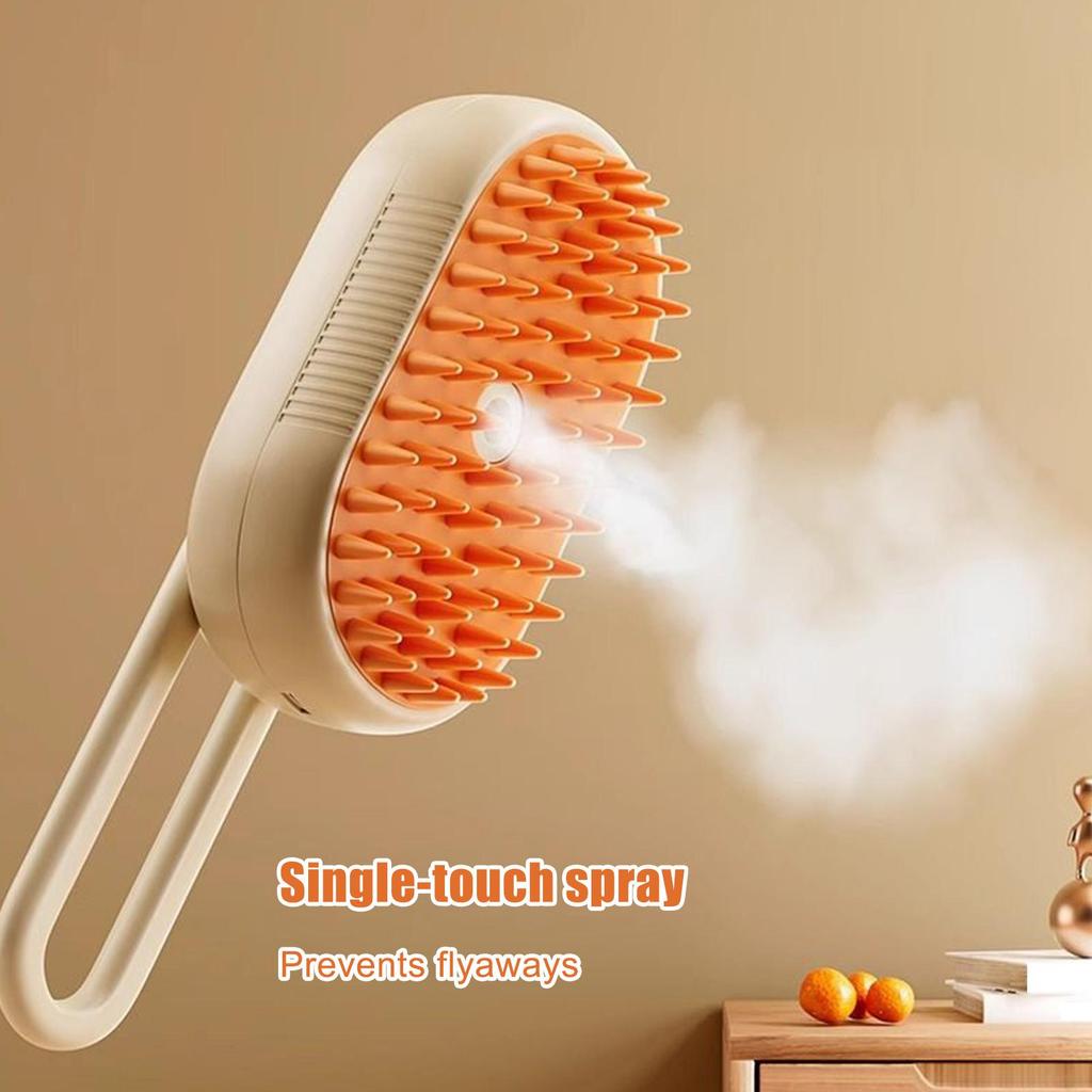 3in-1 Dog Hair Brush Cat Hair Brush Electric Pet Cleaning Brush Steam Spray Brush Massage Hair Removal Comb Anti Flying Brush