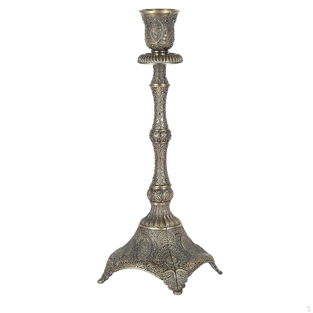 Tapered Candle Holder Candelabrum Club Farmhouse Zinc Alloy Ornament Stand Candlestick for