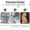 5D DIY Pearl Diamond Painting Kit Majestic White Tiger Full Drill Embroidery Mosaic Art Home Wall Decor Gift