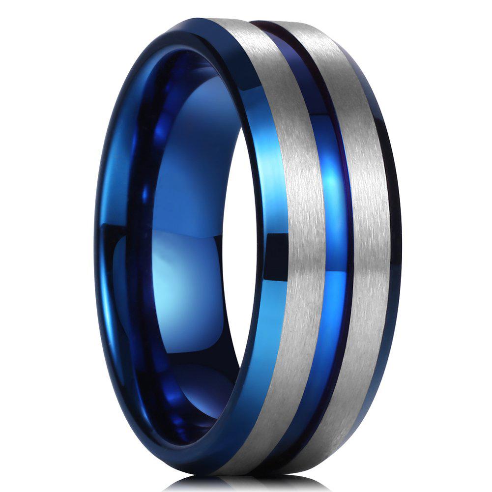 4mm 6mm 8mm Silver Color Stainless Steel Wedding Rings for Men Women Dome Polished Meteorite Inlay Couple Rings Men Wedding Band