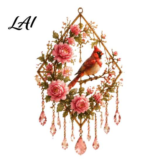 Stained Glass Style Suncatchers Acrylic Flower Bird/Butterfly Crystal Sun Catcher Decorative Hanging Ornament for Window Living Catcher Room Bedroom
