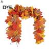 175CM Artificial Maple Leaf Garland Home Garden Indoor Outdoor Hanging Faux Plant Leaves Vine Halloween Fall Harvest Festival Decoration