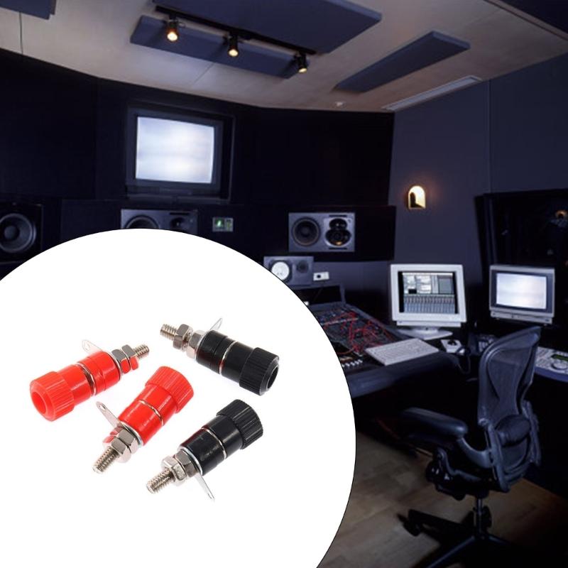 50Pcs Electrical Connectors Terminals 4mm Banana Plug Socket Binding Posts Terminals for Amplifier  4mm Terminals Connectors