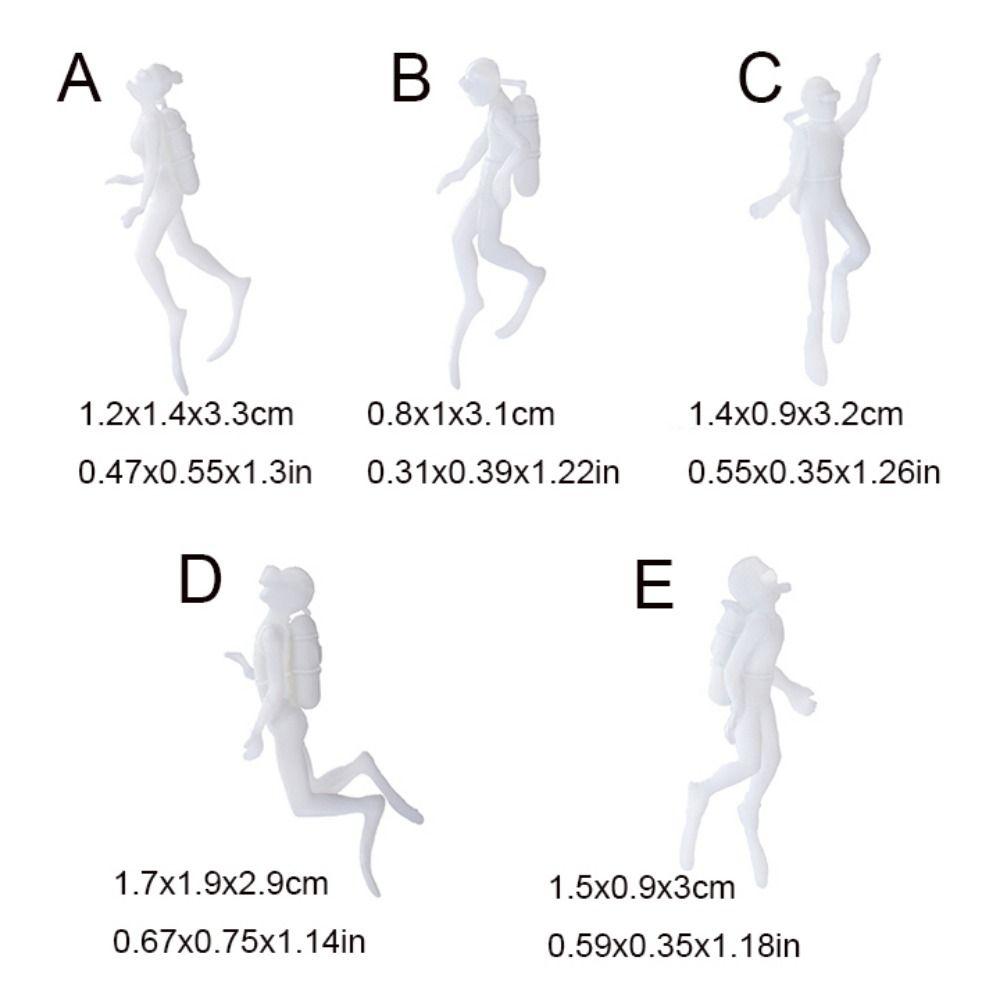 Unpainted Micro Landscape Diver Model Decorative Diver Figurine Toys Desk Decoration