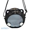 Cat Face Round Shoulder Cat Paw Print Cat Perfect for Outings [anilet+] Bag, Black, Design, Clear, Girls' Pouch, Gift,