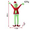 Grinch Santa Climbing Wall Christmas Ornament In Flannel