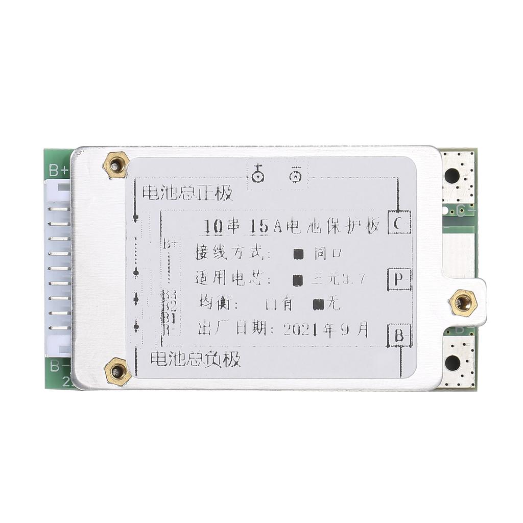 10S 15A 36VCelsius37V Protections Board Li-ion Batterys BMSCelsiusPCBCelsiusPCM Board with Balance Function for E-Bike Electric
