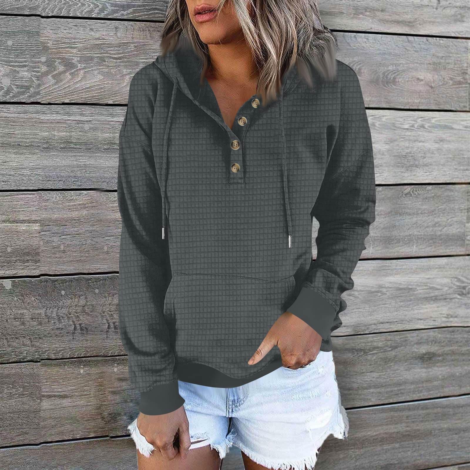 

Women s Hoodies Long Sleeve Casual Solid Drawstring Hoodie Sweatshirts For Women Pullover M