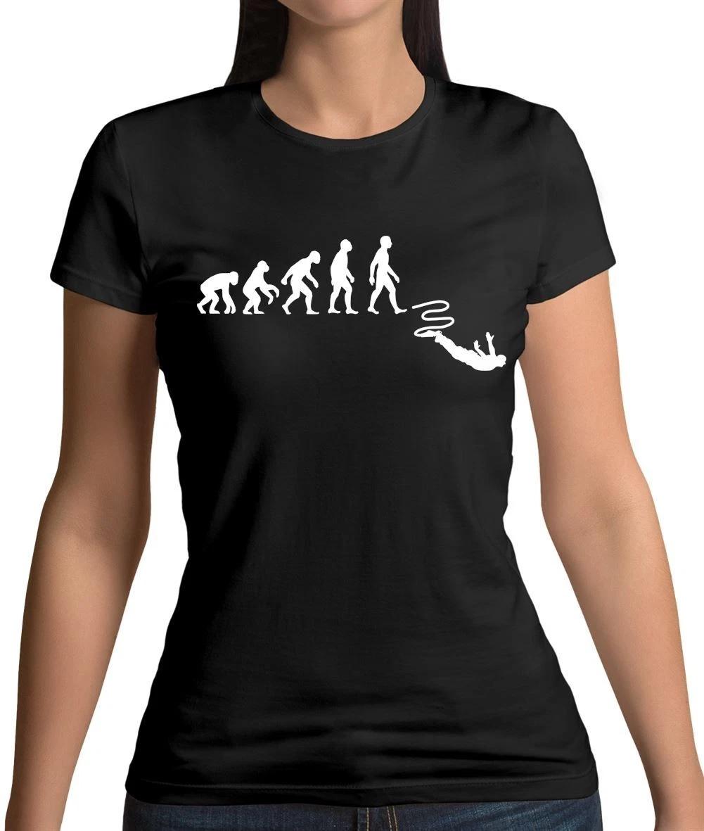 Evolution Of Man Bungee Jump - Womens T-Shirt - Jumping Funny Love Jumper XXXXL