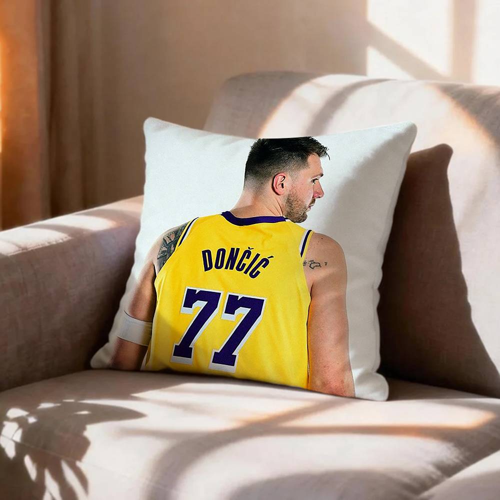 basketball Luka DDoncic Pillow Case Pattern Printed Pillowcase For Living Room Sofa Cushion Cover