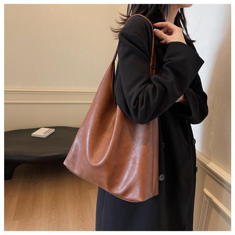 Shoulder Tote Bag 2025 New Retro College Style Large Capacity Bags