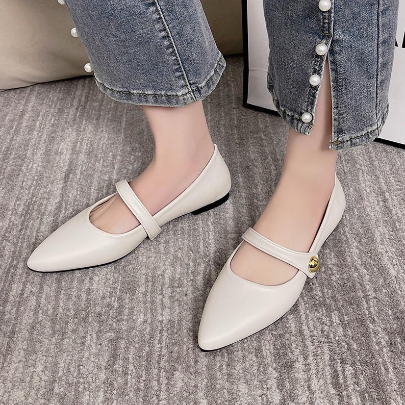Single shoes women's new spring temperament flat shoes soft sole shallow mouth fashion women's shoes 2026