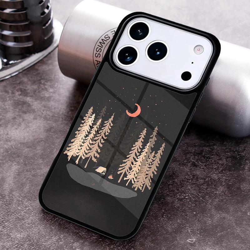 Nature Camping Art Phone Case for iPhone 17 16 15 Pro Max Air 14 13 12 11 Plus Shockproof Capa Cover