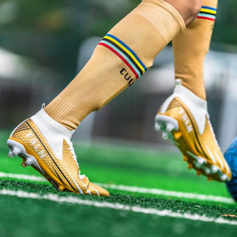 35-46 Pánské velkorozměrové vysoké kopačky dlouhé hřebíky protiskluzové TPR umělé kobylky venkovní dětské kopačky